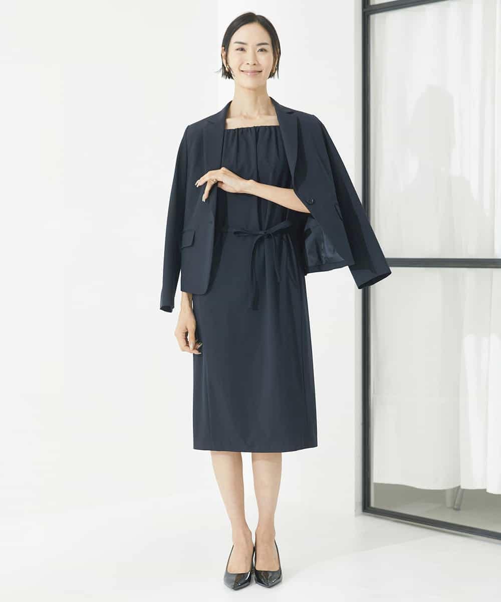 FMDAA11400 MICHEL KLEIN(ミッシェルクラン) ストレッチテーラードジャケット(セットアップ対応/3サイズあり/総裏) グレー(92)