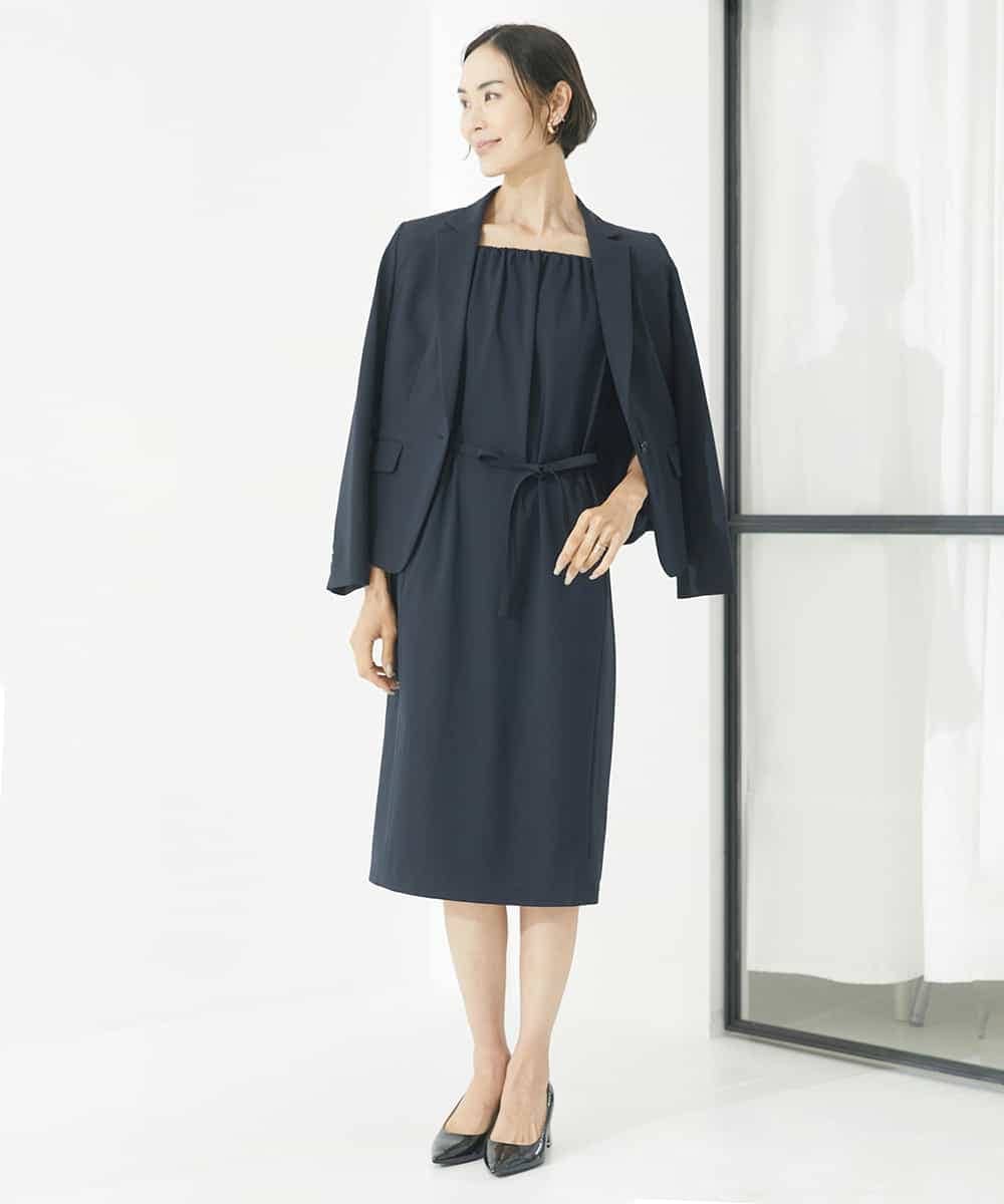 FMDAA11400 MICHEL KLEIN(ミッシェルクラン) ストレッチテーラードジャケット(セットアップ対応/3サイズあり/総裏) グレー(92)