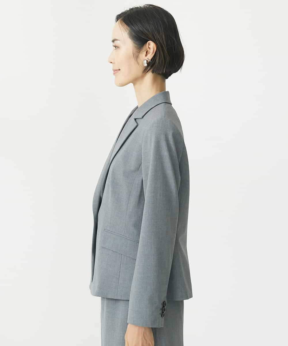 FMDAA11400 MICHEL KLEIN(ミッシェルクラン) ストレッチテーラードジャケット(セットアップ対応/3サイズあり/総裏) グレー(92)