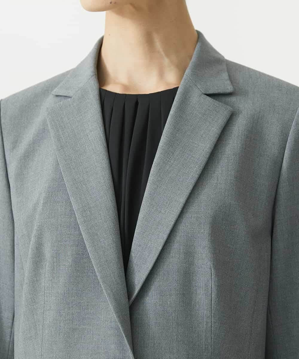 FMDAA11400 MICHEL KLEIN(ミッシェルクラン) ストレッチテーラードジャケット(セットアップ対応/3サイズあり/総裏) グレー(92)
