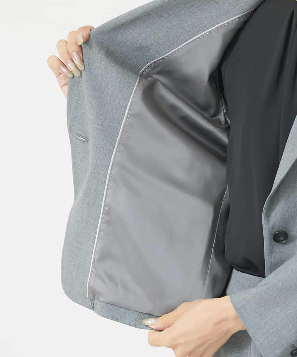 FMDAA11400 MICHEL KLEIN(ミッシェルクラン) ストレッチテーラードジャケット(セットアップ対応/3サイズあり/総裏) グレー(92)