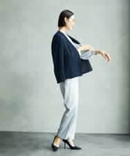 FMDAD25360 MICHEL KLEIN(ミッシェルクラン) [セットアップ対応]ノーカラージャケット ネイビー