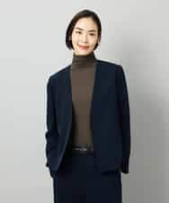 FMDAD25360 MICHEL KLEIN(ミッシェルクラン) [セットアップ対応]ノーカラージャケット ネイビー