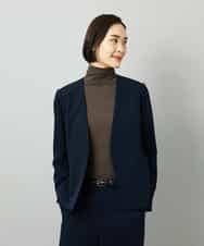 FMDAD25360 MICHEL KLEIN(ミッシェルクラン) [セットアップ対応]ノーカラージャケット ネイビー