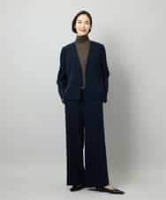 FMDAD25360 MICHEL KLEIN(ミッシェルクラン) [セットアップ対応]ノーカラージャケット ネイビー