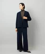 FMDAD25360 MICHEL KLEIN(ミッシェルクラン) [セットアップ対応]ノーカラージャケット ネイビー