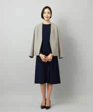 FMDAD25360 MICHEL KLEIN(ミッシェルクラン) [セットアップ対応]ノーカラージャケット ネイビー