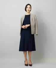 FMDAD25360 MICHEL KLEIN(ミッシェルクラン) [セットアップ対応]ノーカラージャケット ネイビー