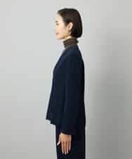 FMDAD25360 MICHEL KLEIN(ミッシェルクラン) [セットアップ対応]ノーカラージャケット ネイビー