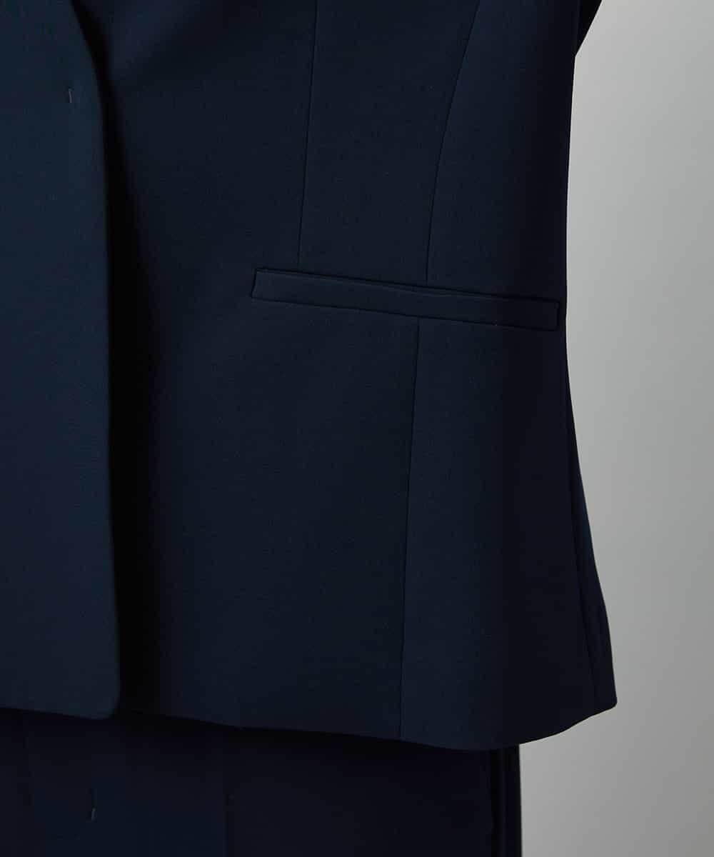 FMDAD25360 MICHEL KLEIN(ミッシェルクラン) [セットアップ対応]ノーカラージャケット ネイビー