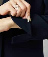 FMDAD25360 MICHEL KLEIN(ミッシェルクラン) [セットアップ対応]ノーカラージャケット ネイビー