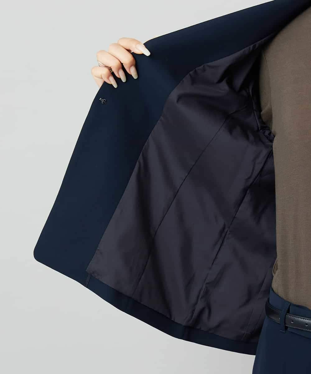 FMDAD25360 MICHEL KLEIN(ミッシェルクラン) [セットアップ対応]ノーカラージャケット ネイビー