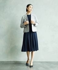 FMDAD35380 MICHEL KLEIN(ミッシェルクラン) [セットアップ対応]ノーカラージャケット グレー