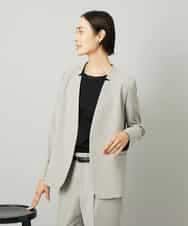 FMDAD35380 MICHEL KLEIN(ミッシェルクラン) [セットアップ対応]ノーカラージャケット グレー