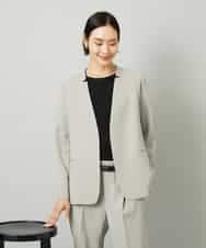 FMDAD35380 MICHEL KLEIN(ミッシェルクラン) [セットアップ対応]ノーカラージャケット グレー