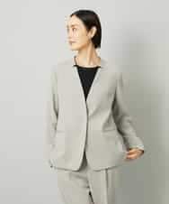 FMDAD35380 MICHEL KLEIN(ミッシェルクラン) [セットアップ対応]ノーカラージャケット グレー