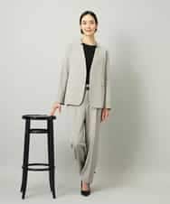FMDAD35380 MICHEL KLEIN(ミッシェルクラン) [セットアップ対応]ノーカラージャケット グレー