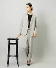 FMDAD35380 MICHEL KLEIN(ミッシェルクラン) [セットアップ対応]ノーカラージャケット グレー