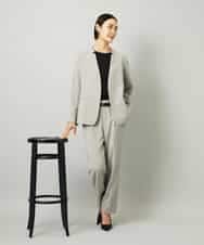 FMDAD35380 MICHEL KLEIN(ミッシェルクラン) [セットアップ対応]ノーカラージャケット グレー