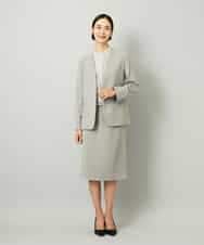 FMDAD35380 MICHEL KLEIN(ミッシェルクラン) [セットアップ対応]ノーカラージャケット グレー
