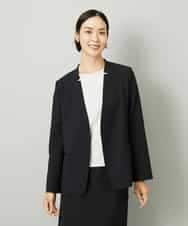 FMDAD35380 MICHEL KLEIN(ミッシェルクラン) [セットアップ対応]ノーカラージャケット グレー
