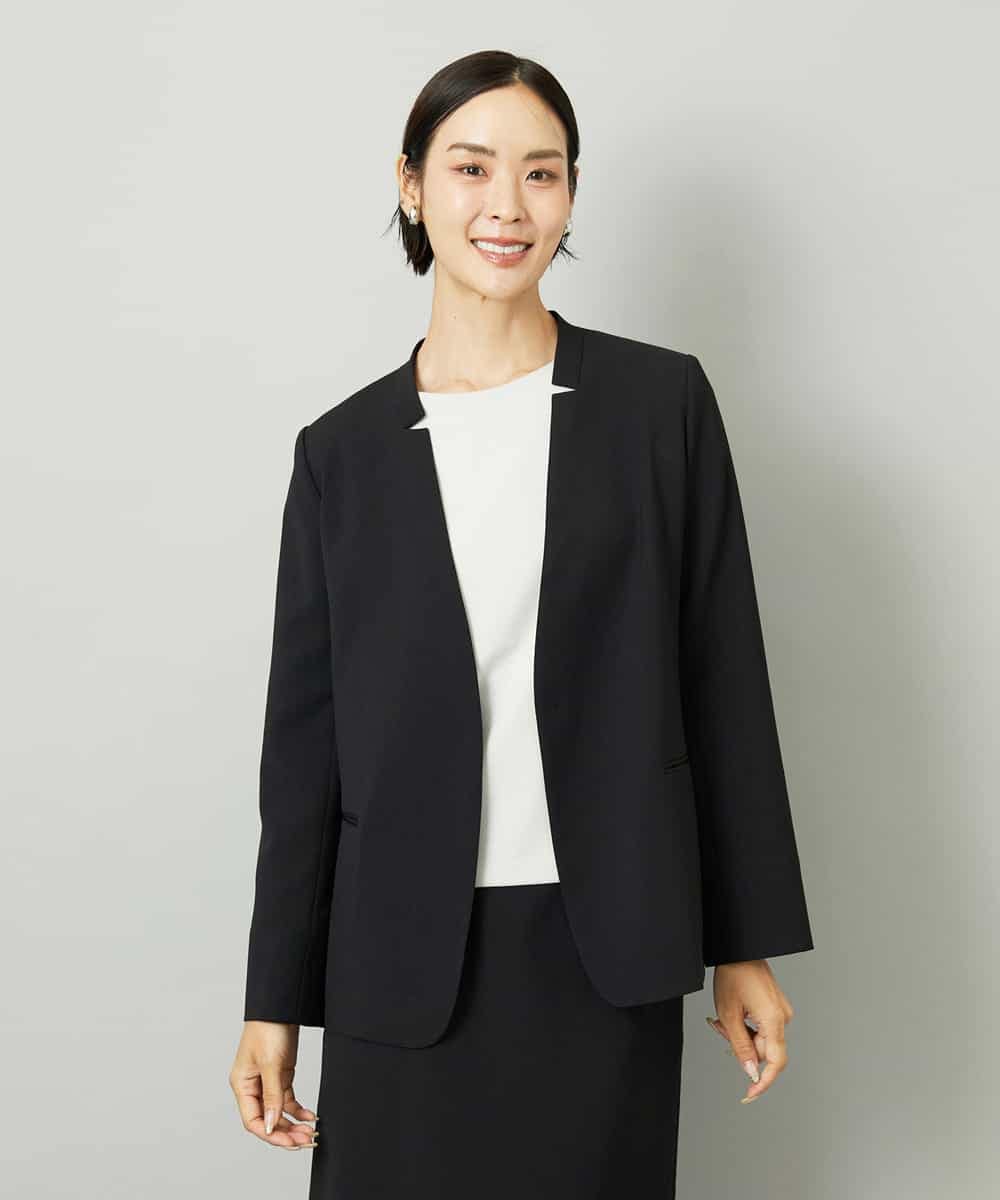 FMDAD35380 MICHEL KLEIN(ミッシェルクラン) [セットアップ対応]ノーカラージャケット グレー