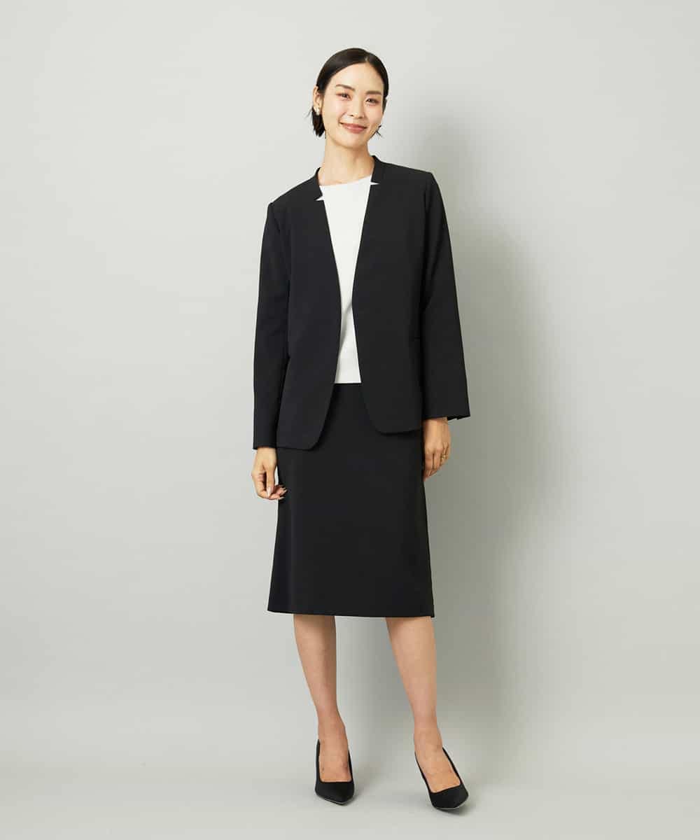 FMDAD35380 MICHEL KLEIN(ミッシェルクラン) [セットアップ対応]ノーカラージャケット グレー