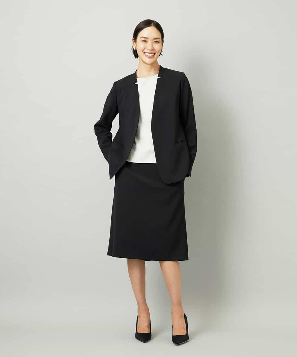 FMDAD35380 MICHEL KLEIN(ミッシェルクラン) [セットアップ対応]ノーカラージャケット グレー