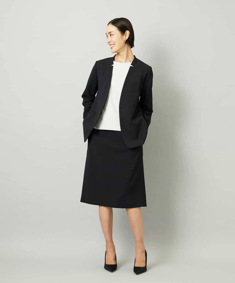 FMDAD35380 MICHEL KLEIN(ミッシェルクラン) [セットアップ対応]ノーカラージャケット グレー