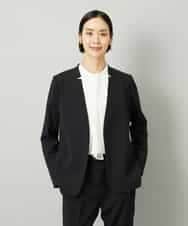 FMDAD35380 MICHEL KLEIN(ミッシェルクラン) [セットアップ対応]ノーカラージャケット グレー