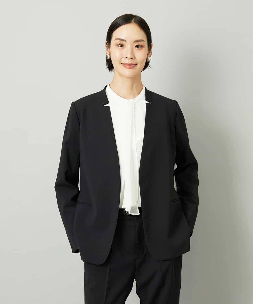 FMDAD35380 MICHEL KLEIN(ミッシェルクラン) [セットアップ対応]ノーカラージャケット グレー