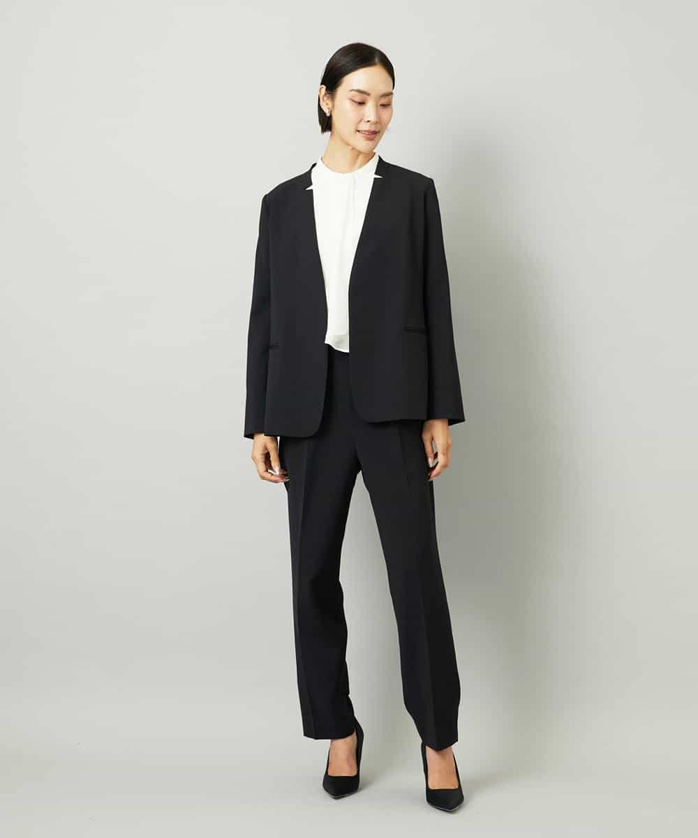 FMDAD35380 MICHEL KLEIN(ミッシェルクラン) [セットアップ対応]ノーカラージャケット グレー