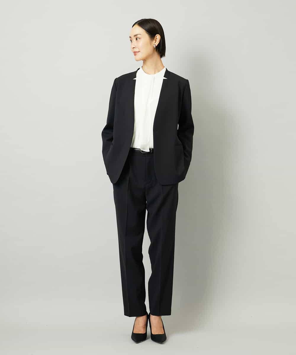 FMDAD35380 MICHEL KLEIN(ミッシェルクラン) [セットアップ対応]ノーカラージャケット グレー