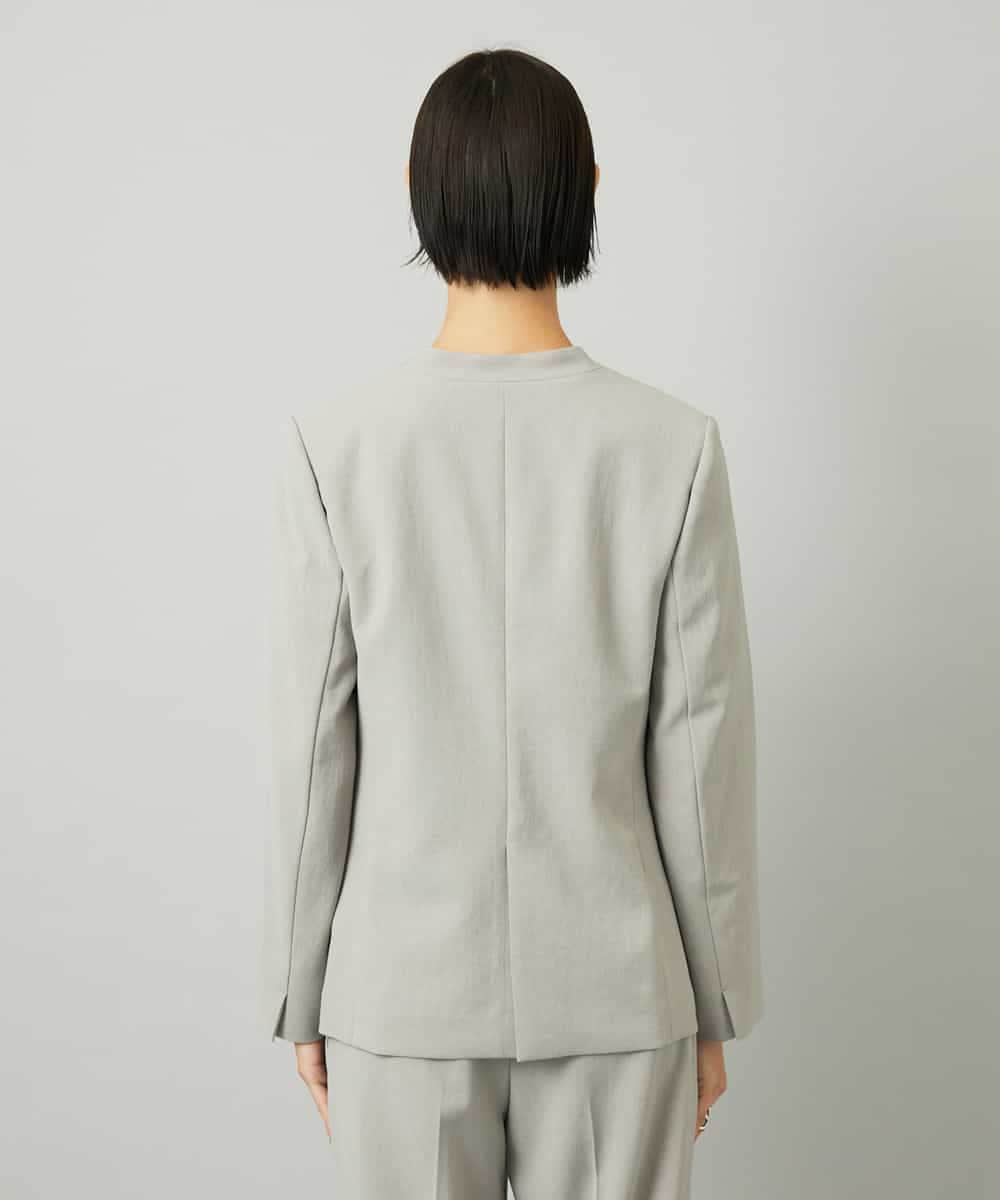 FMDAD35380 MICHEL KLEIN(ミッシェルクラン) [セットアップ対応]ノーカラージャケット グレー