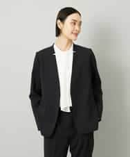 FMDAD35380 MICHEL KLEIN(ミッシェルクラン) [セットアップ対応]ノーカラージャケット ブラック