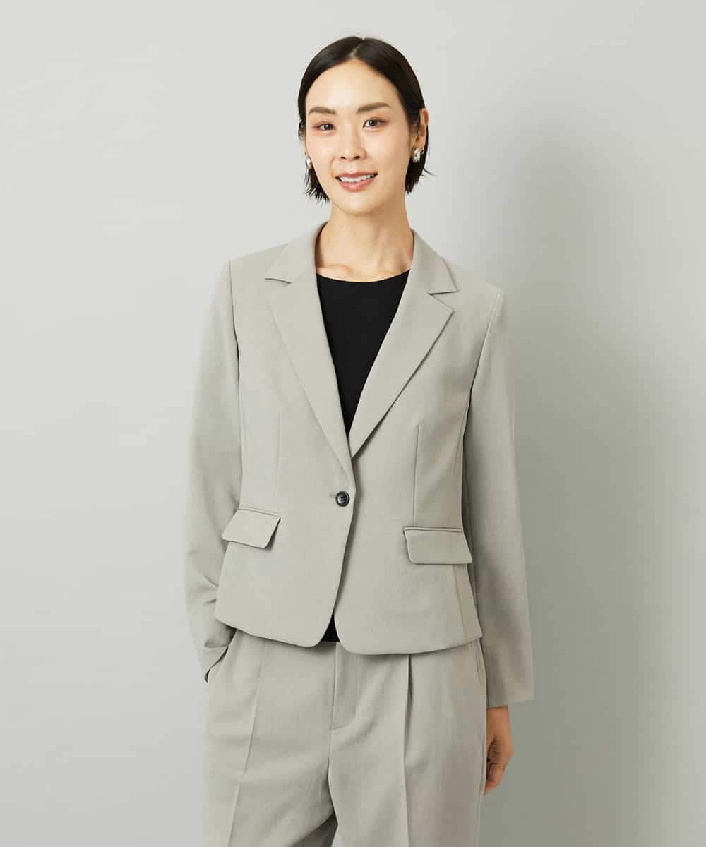 FMDAD36380 MICHEL KLEIN(ミッシェルクラン) [セットアップ対応]テーラードジャケット グレー