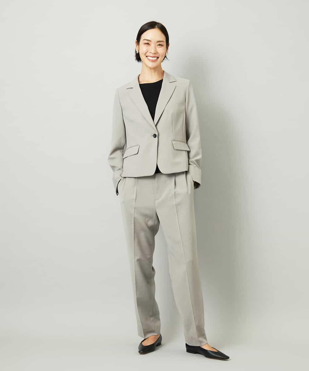 FMDAD36380 MICHEL KLEIN(ミッシェルクラン) [セットアップ対応]テーラードジャケット グレー
