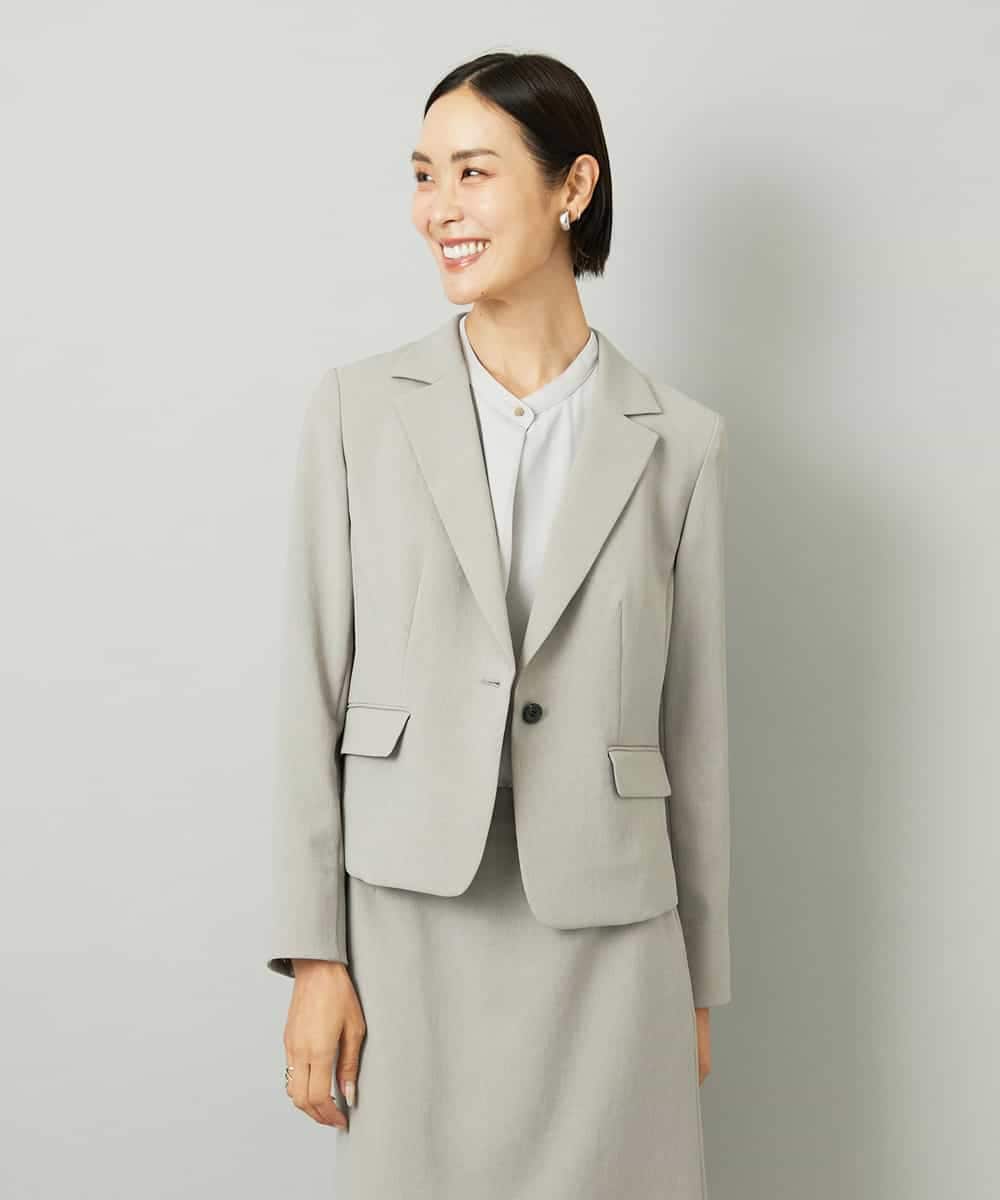FMDAD36380 MICHEL KLEIN(ミッシェルクラン) [セットアップ対応]テーラードジャケット グレー