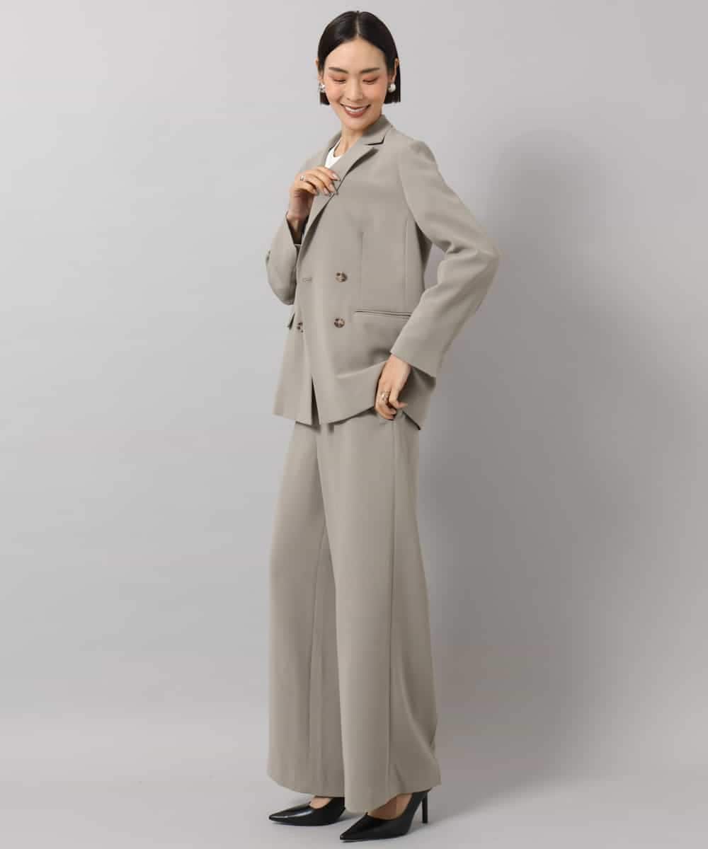 FMDAG23420 MICHEL KLEIN(ミッシェルクラン) [セットアップ対応]ダブルブレストテーラードジャケット ベージュ