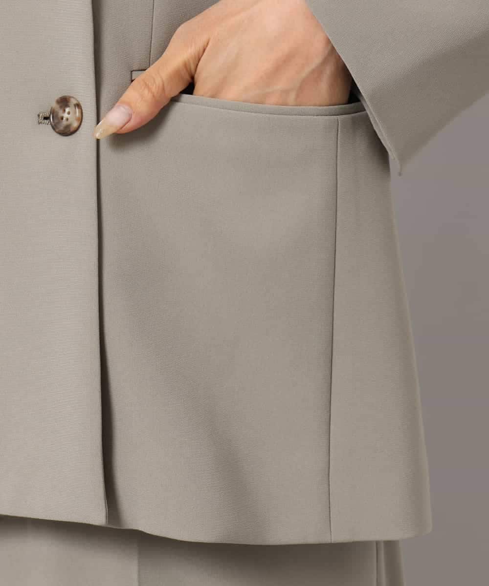 FMDAG23420 MICHEL KLEIN(ミッシェルクラン) [セットアップ対応]ダブルブレストテーラードジャケット ベージュ