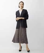 FMDAV35360 MICHEL KLEIN(ミッシェルクラン) [セットアップ対応]ストレッチツイルノーカラージャケット（総裏） ネイビー(57)