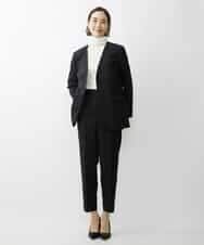 FMDAV35360 MICHEL KLEIN(ミッシェルクラン) [セットアップ対応]ストレッチツイルノーカラージャケット（総裏） ネイビー(57)