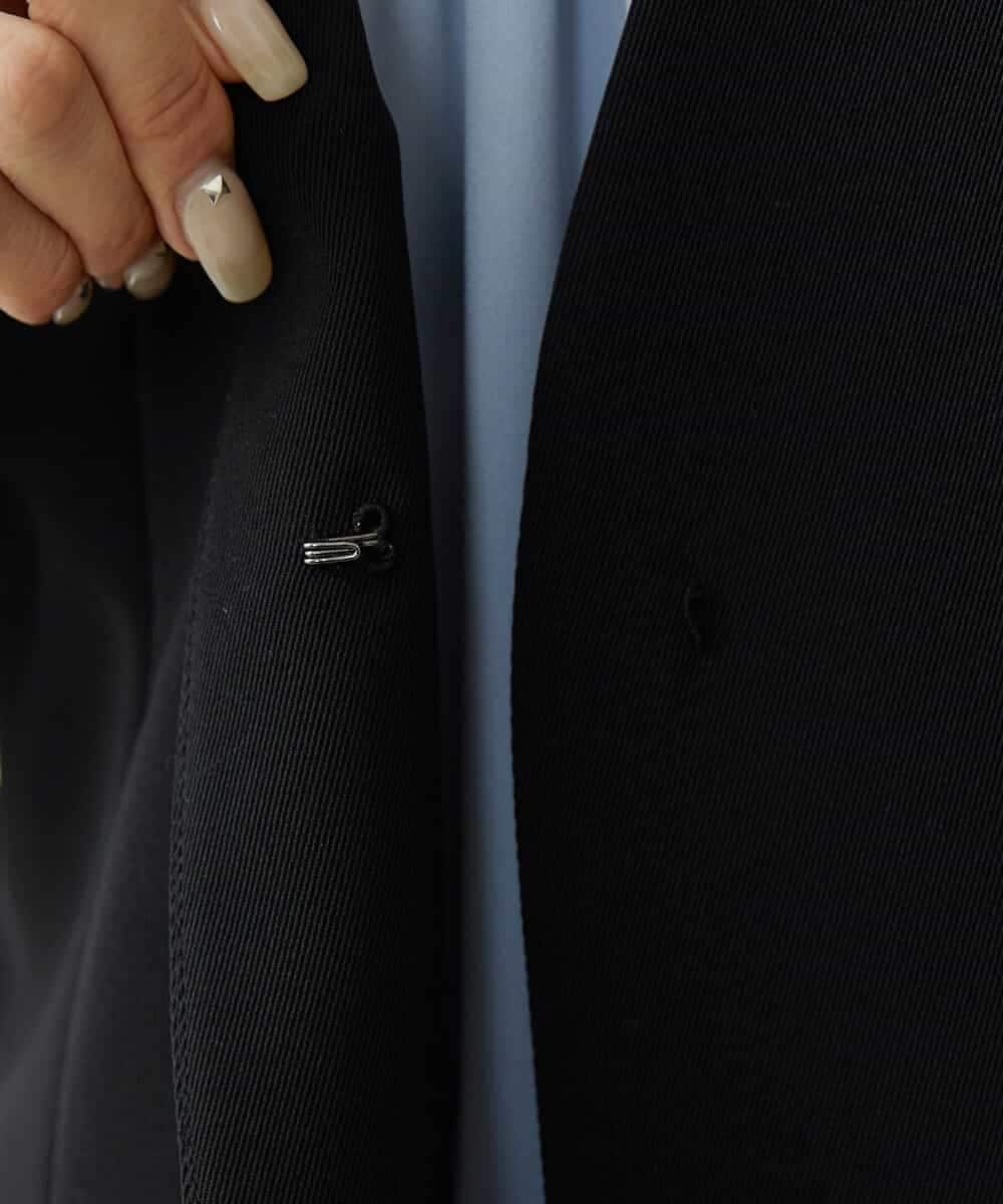 FMDAV35360 MICHEL KLEIN(ミッシェルクラン) [セットアップ対応]ストレッチツイルノーカラージャケット（総裏） ネイビー(57)