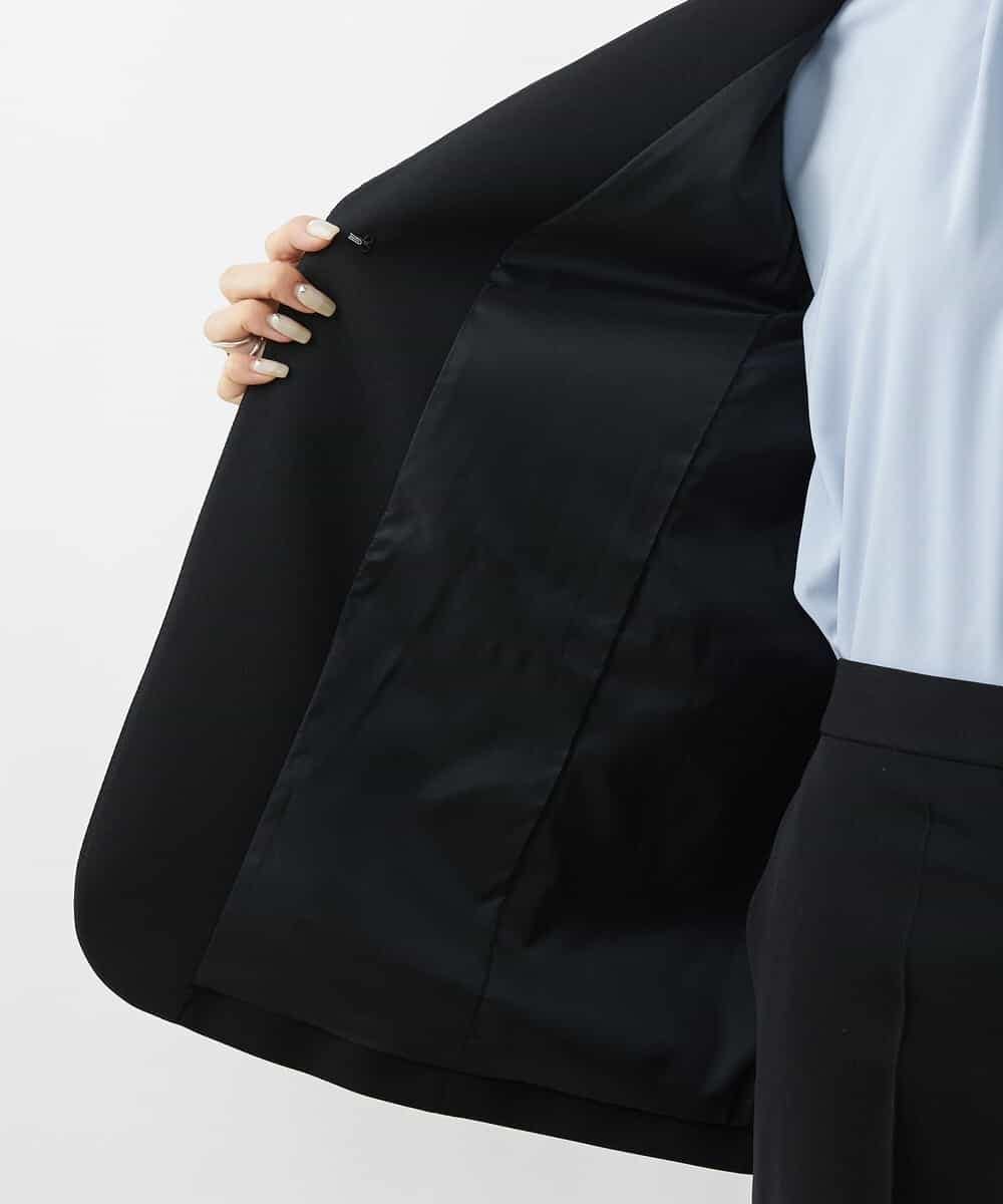 FMDAV35360 MICHEL KLEIN(ミッシェルクラン) [セットアップ対応]ストレッチツイルノーカラージャケット（総裏） ネイビー(57)