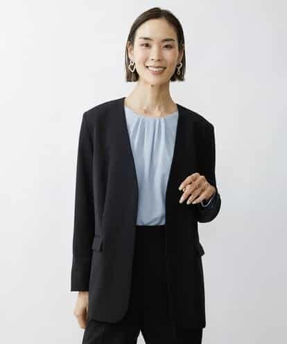 FMDAV35360  [セットアップ対応]ストレッチツイルノーカラージャケット（総裏）