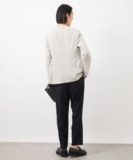 FMDDA04360 MICHEL KLEIN(ミッシェルクラン) ［セットアップ対応］ツイルノーカラージャケット(多機能素材) ライトグレー
