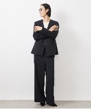FMDDA04360 MICHEL KLEIN(ミッシェルクラン) ［セットアップ対応］ツイルノーカラージャケット(多機能素材) ライトグレー