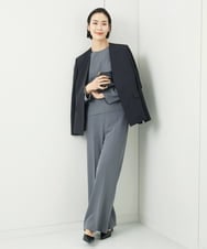 FMDDA04360 MICHEL KLEIN(ミッシェルクラン) ［セットアップ対応］ツイルノーカラージャケット(多機能素材) ライトグレー