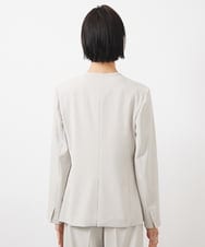 FMDDA04360 MICHEL KLEIN(ミッシェルクラン) ［セットアップ対応］ツイルノーカラージャケット(多機能素材) ライトグレー