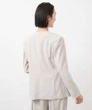 FMDDA04360 MICHEL KLEIN(ミッシェルクラン) ［セットアップ対応］ツイルノーカラージャケット(多機能素材) ライトグレー